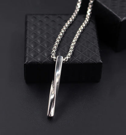 Men's Twisted Column Pendant