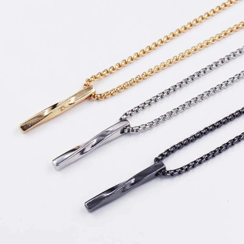 Men's Twisted Column Pendant
