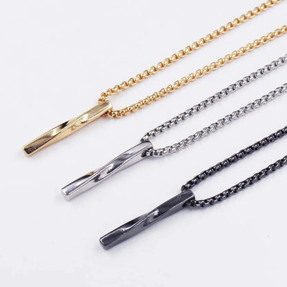 Men's Twisted Column Pendant