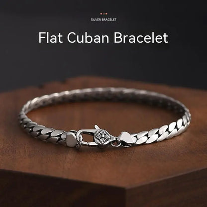 Woven Men's Cuban Chain Bracelet
