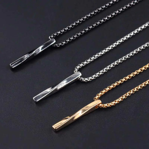 Men's Twisted Column Pendant
