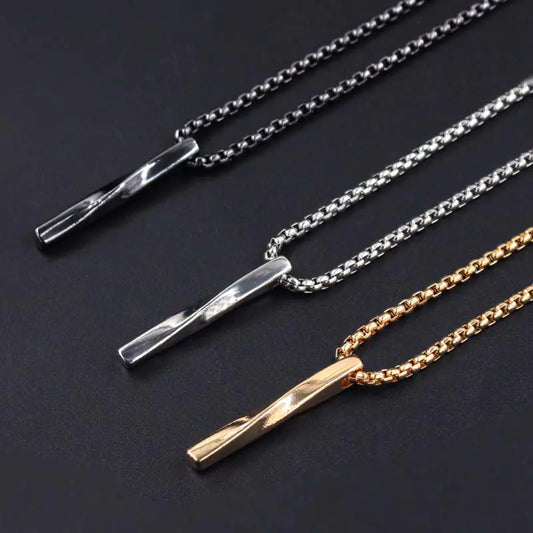 Men's Twisted Column Pendant