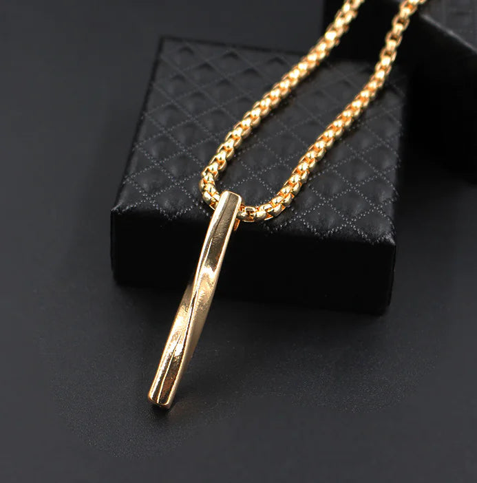 Men's Twisted Column Pendant