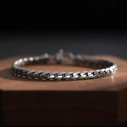 Woven Men's Cuban Chain Bracelet