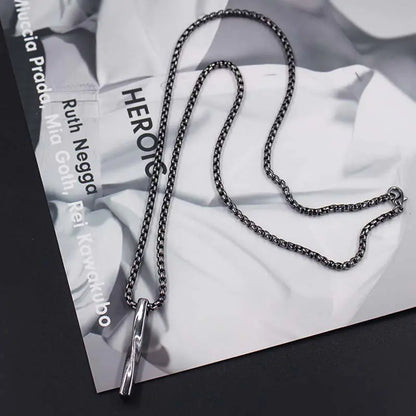 Men's Twisted Column Pendant